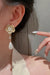 Flower-shaped pearl earrings